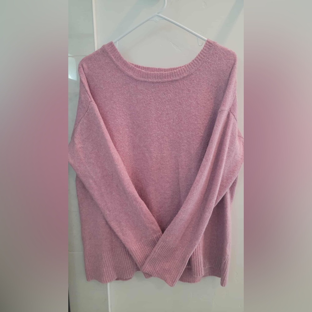 Ellen Tracy Blush Crew Neck Sweater